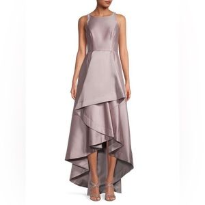 Adrianna Papell High Low Mikado Gown NWT 8 Cameo Purple